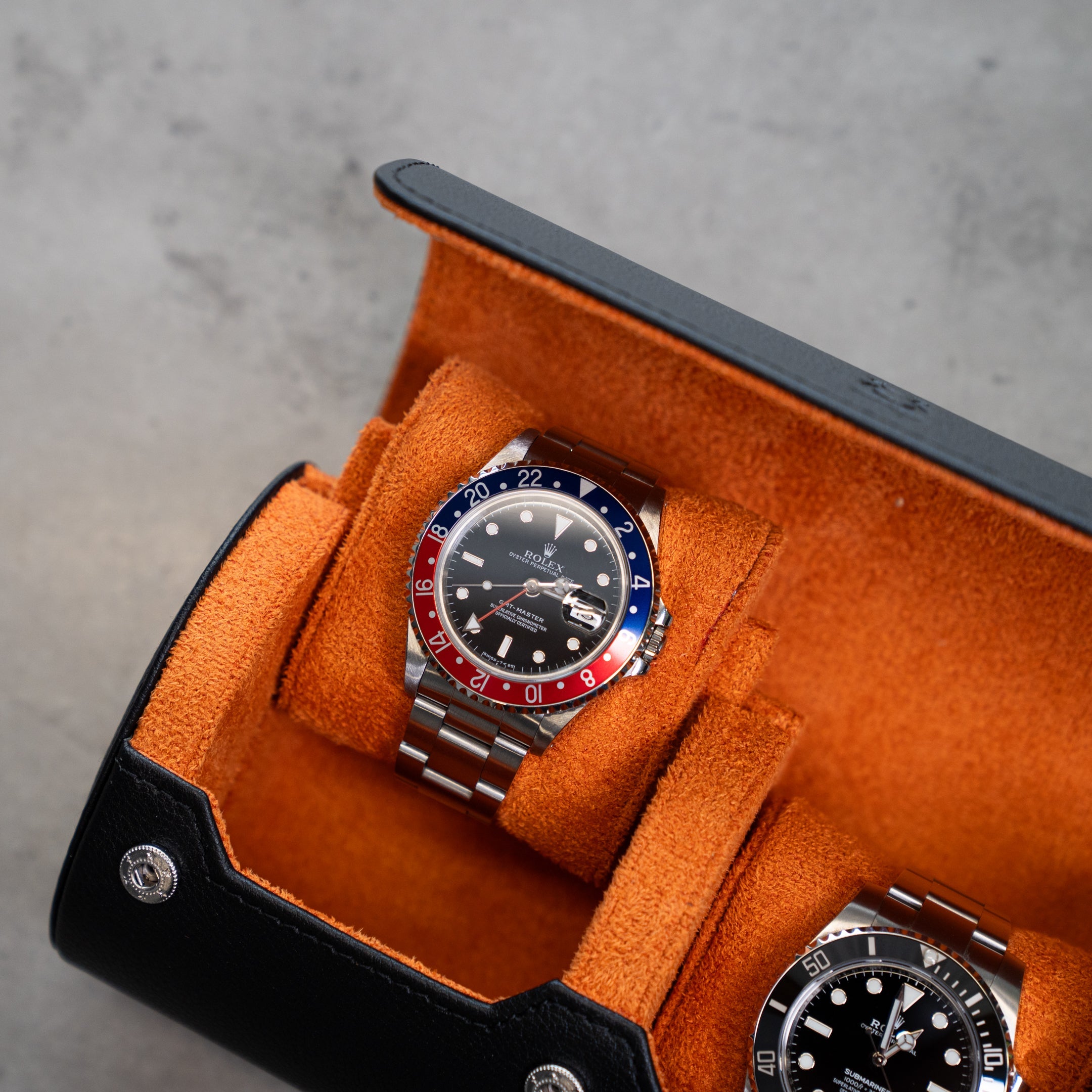 black watch roll for two watches