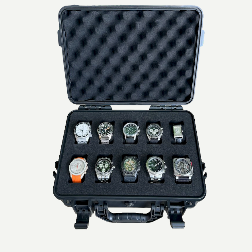 All Black 10 Slot Watch Box