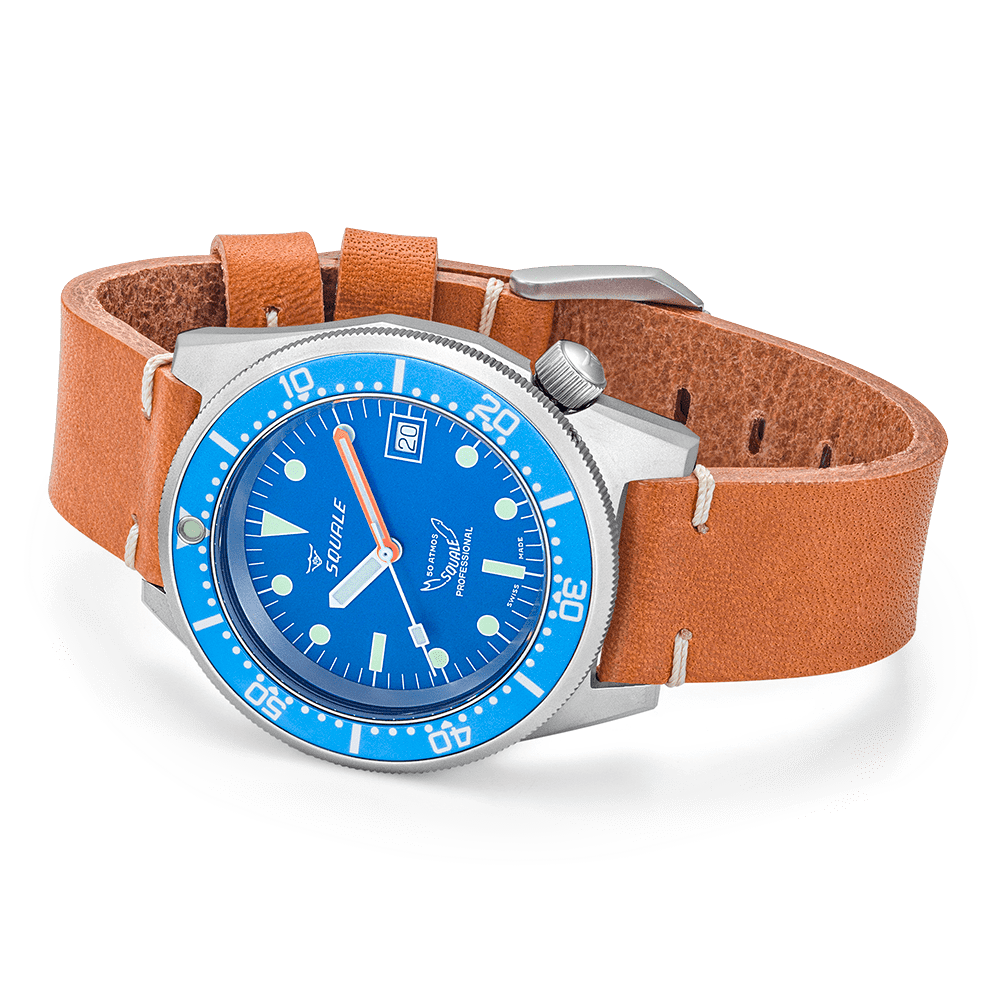 Squale 1521 Blue Blasted Leather