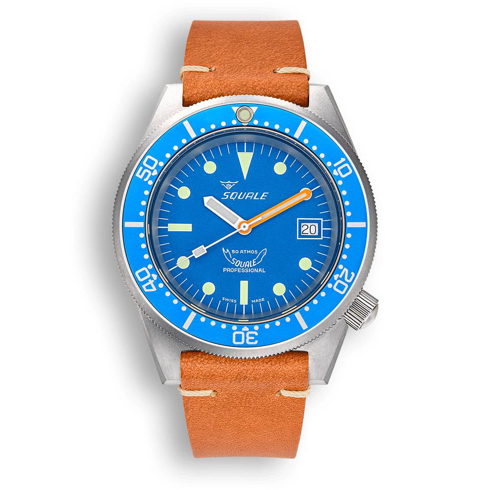 Squale 1521 Blue Blasted Leather