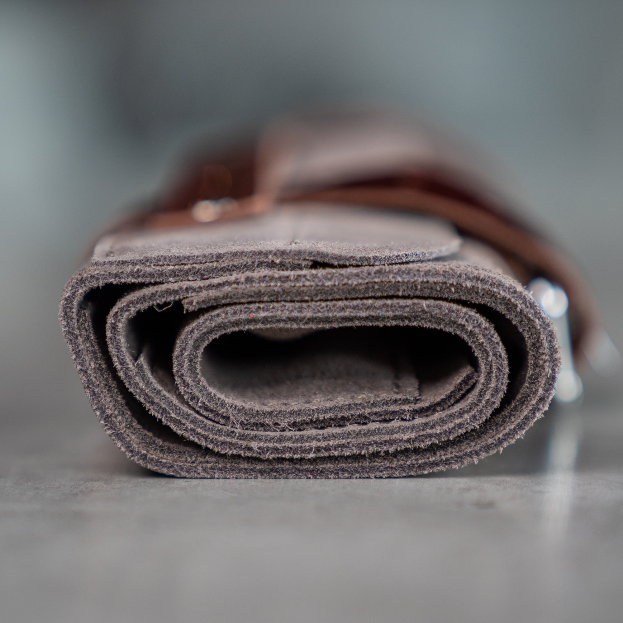 Leather Watch Roll - Brown