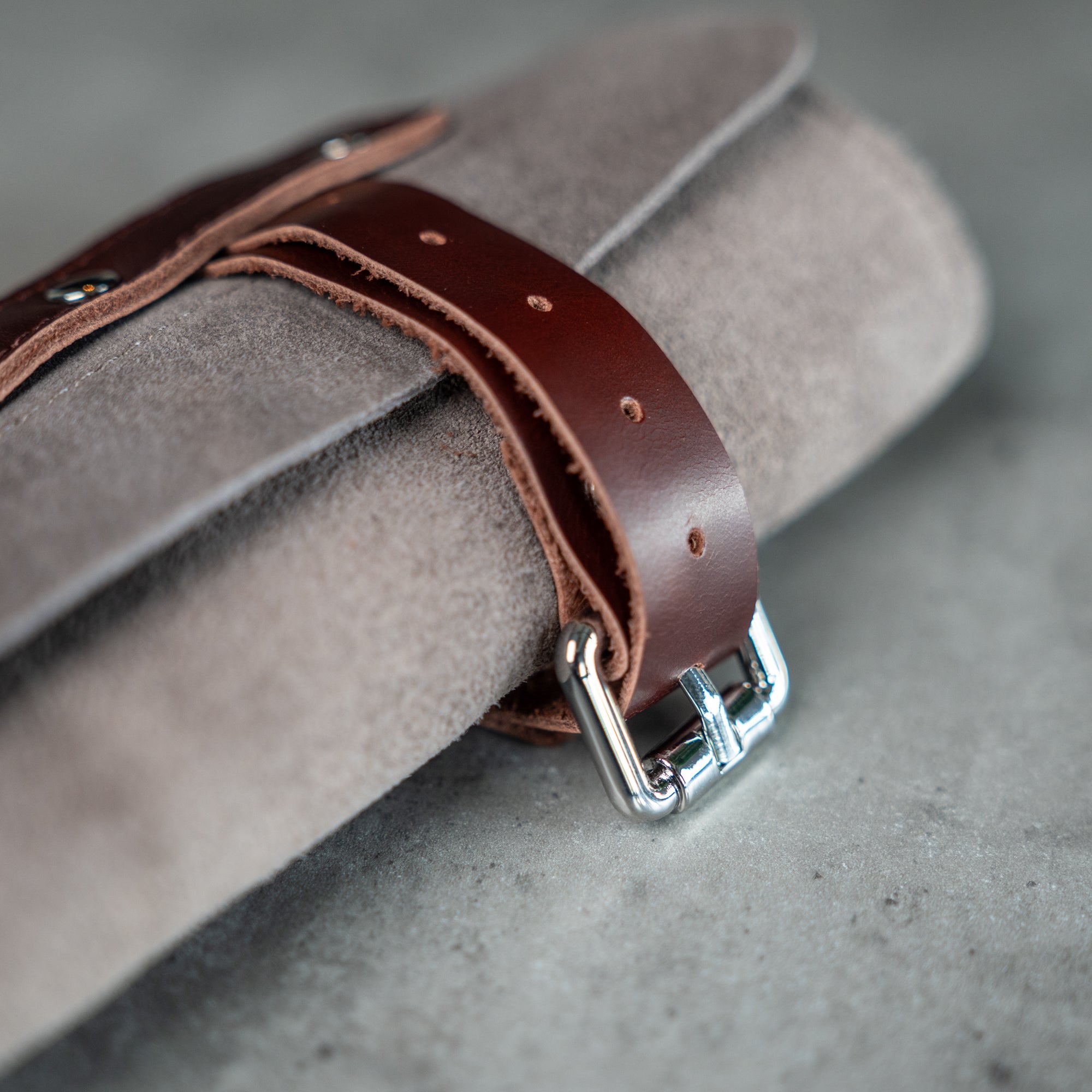 Leather Watch Roll - Brown