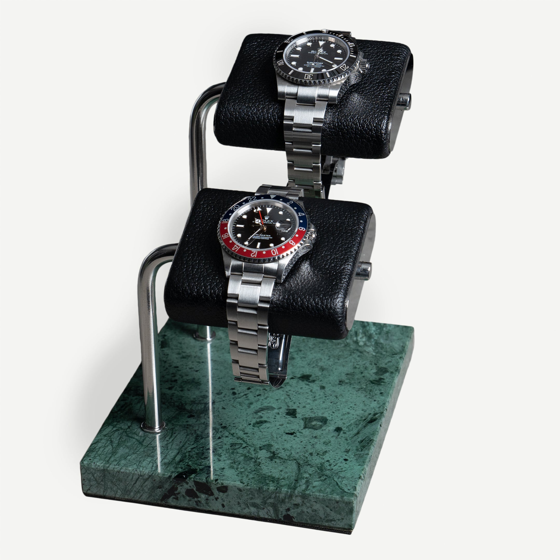 Watch Stand Duo - Green Marble