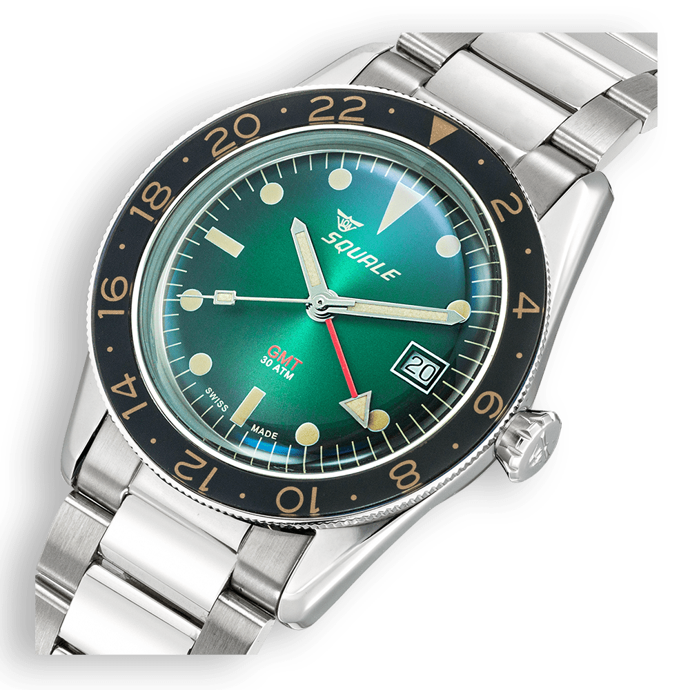 Squale Sub-39 GMT Vintage Green Bracelet