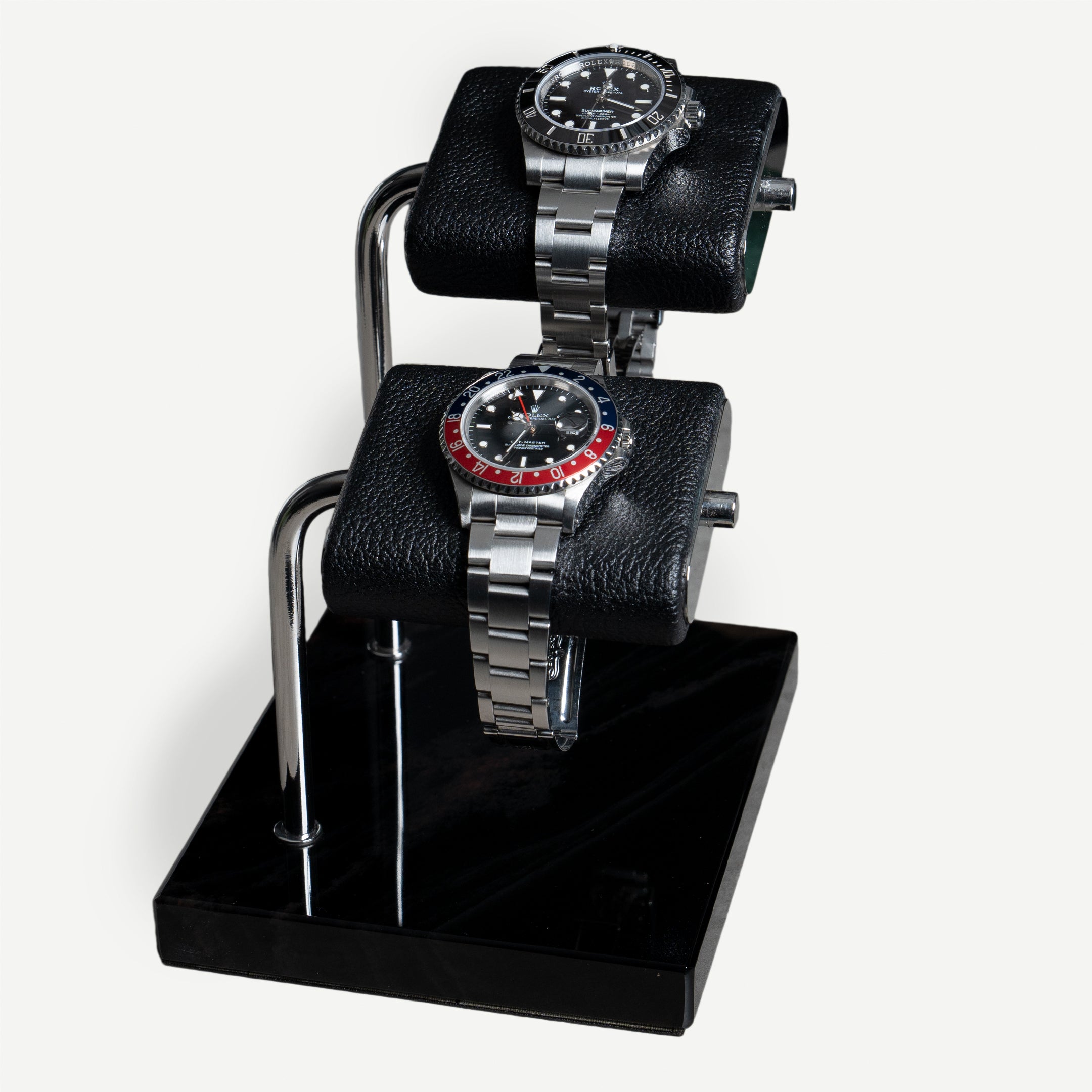 Watch Stand Duo - Dark Brown Marble