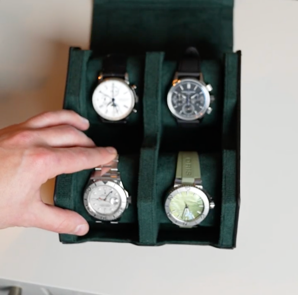 Hexagon Watch Box Small - Black Green