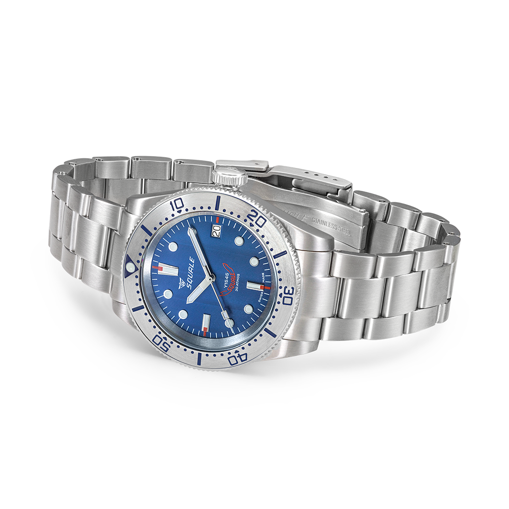 Squale 1545 Steel Blue Bracelet