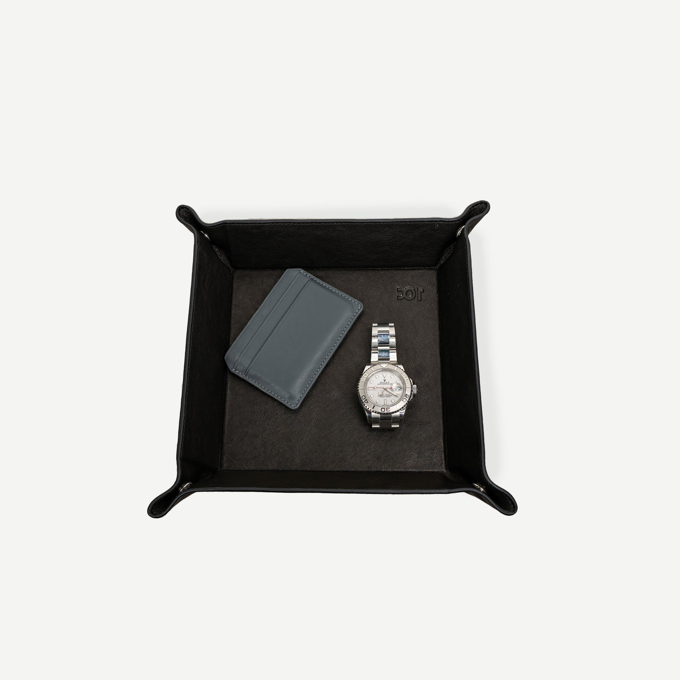 Watch Tray - Black Leather
