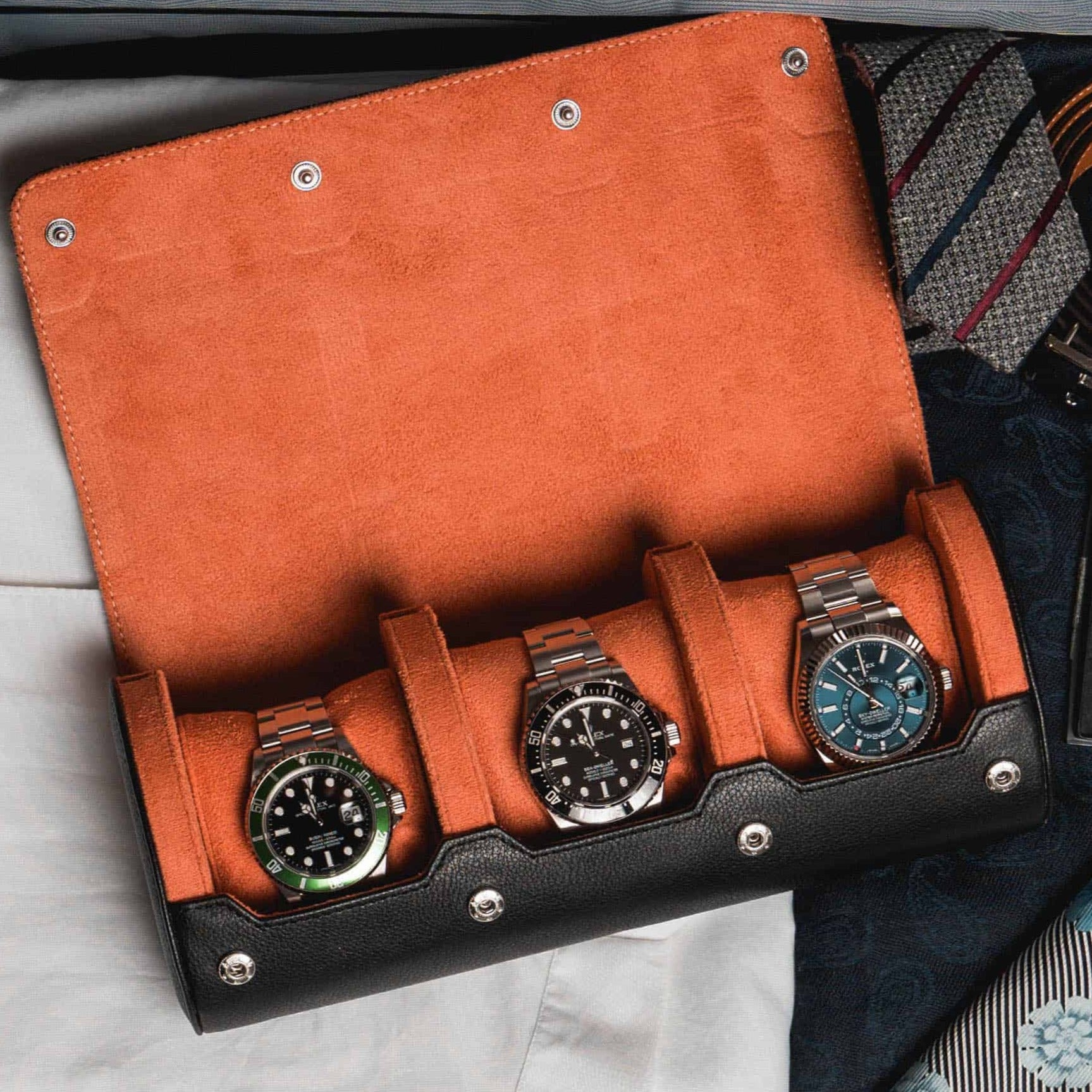 Genuine Leather Watch Rolls for Travel — DailyWatch
